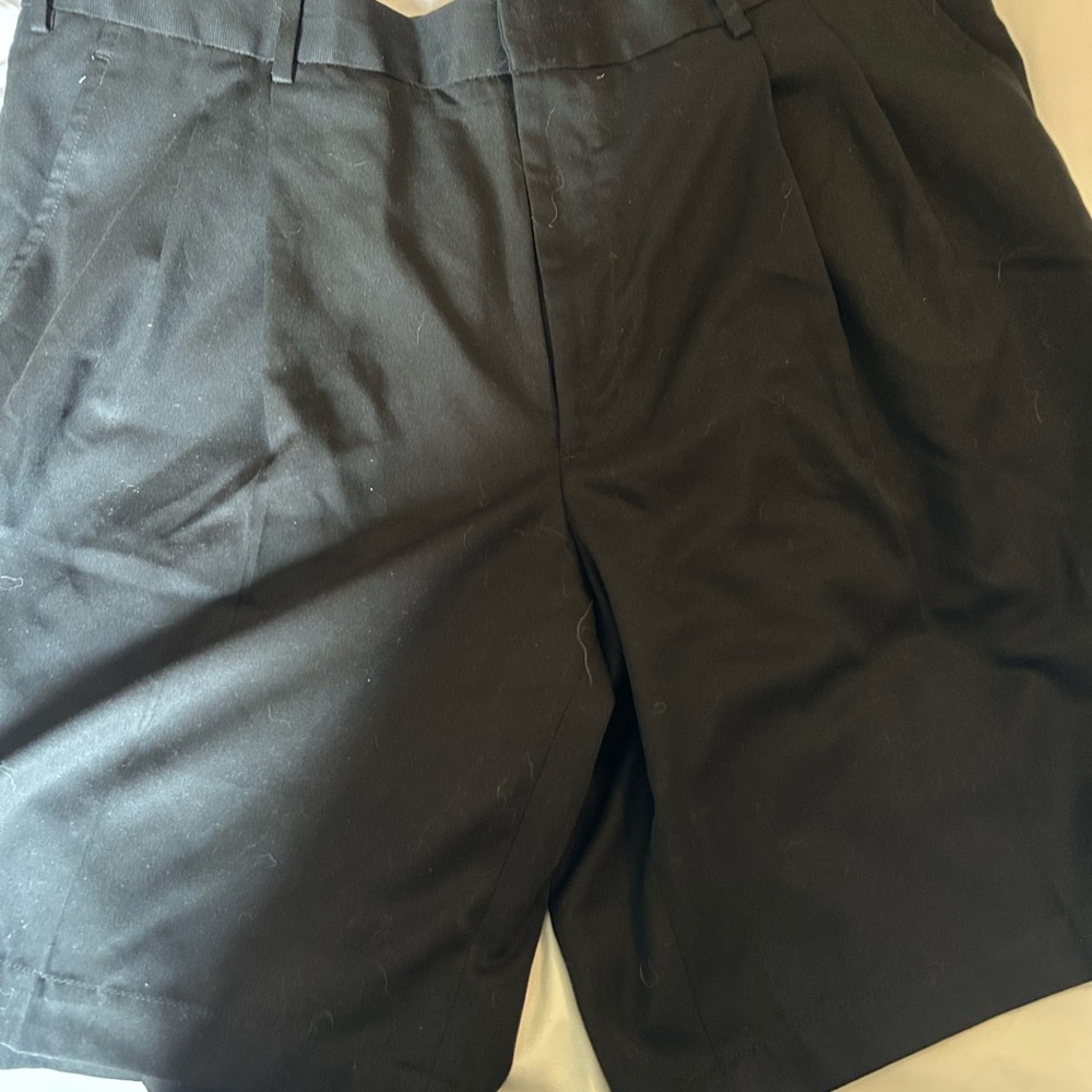 Greg Norman Collection Black Flat Front Shorts